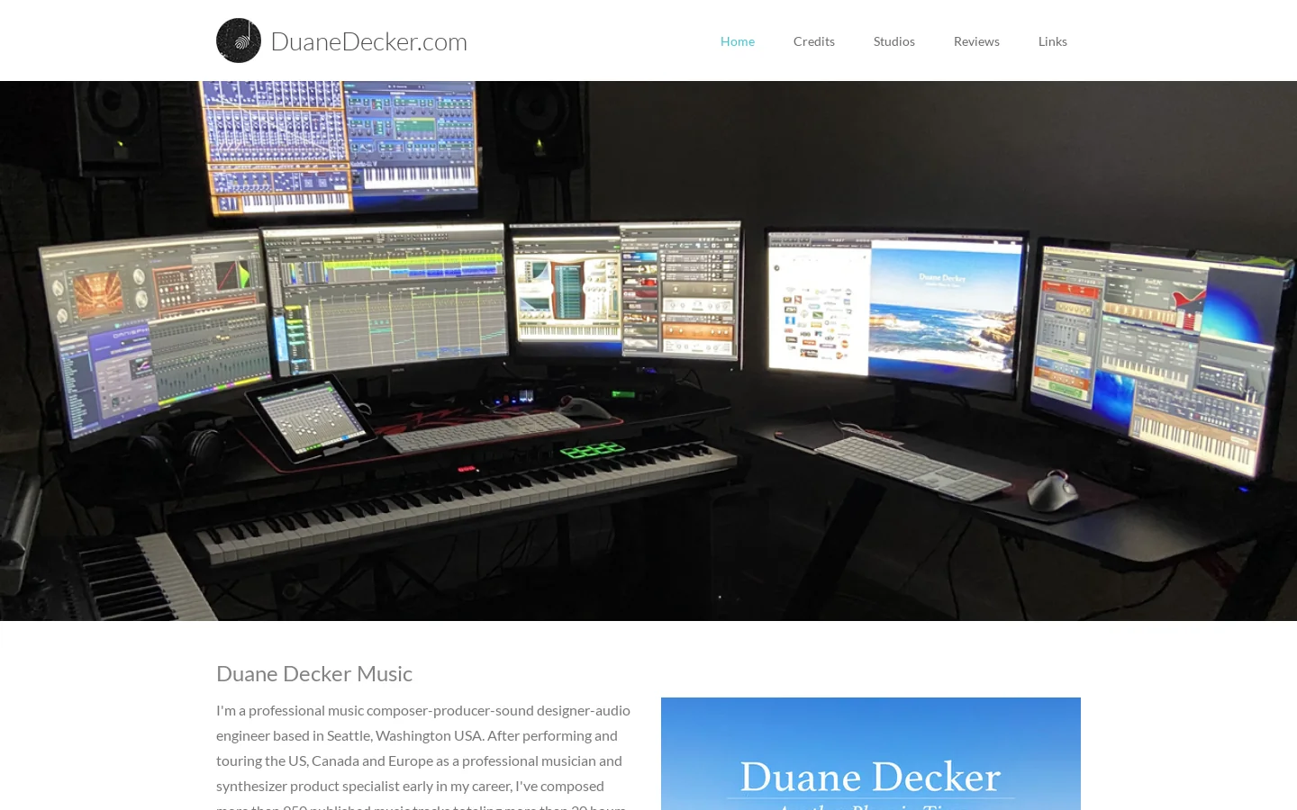 Duane Decker Home Homepage screenshot