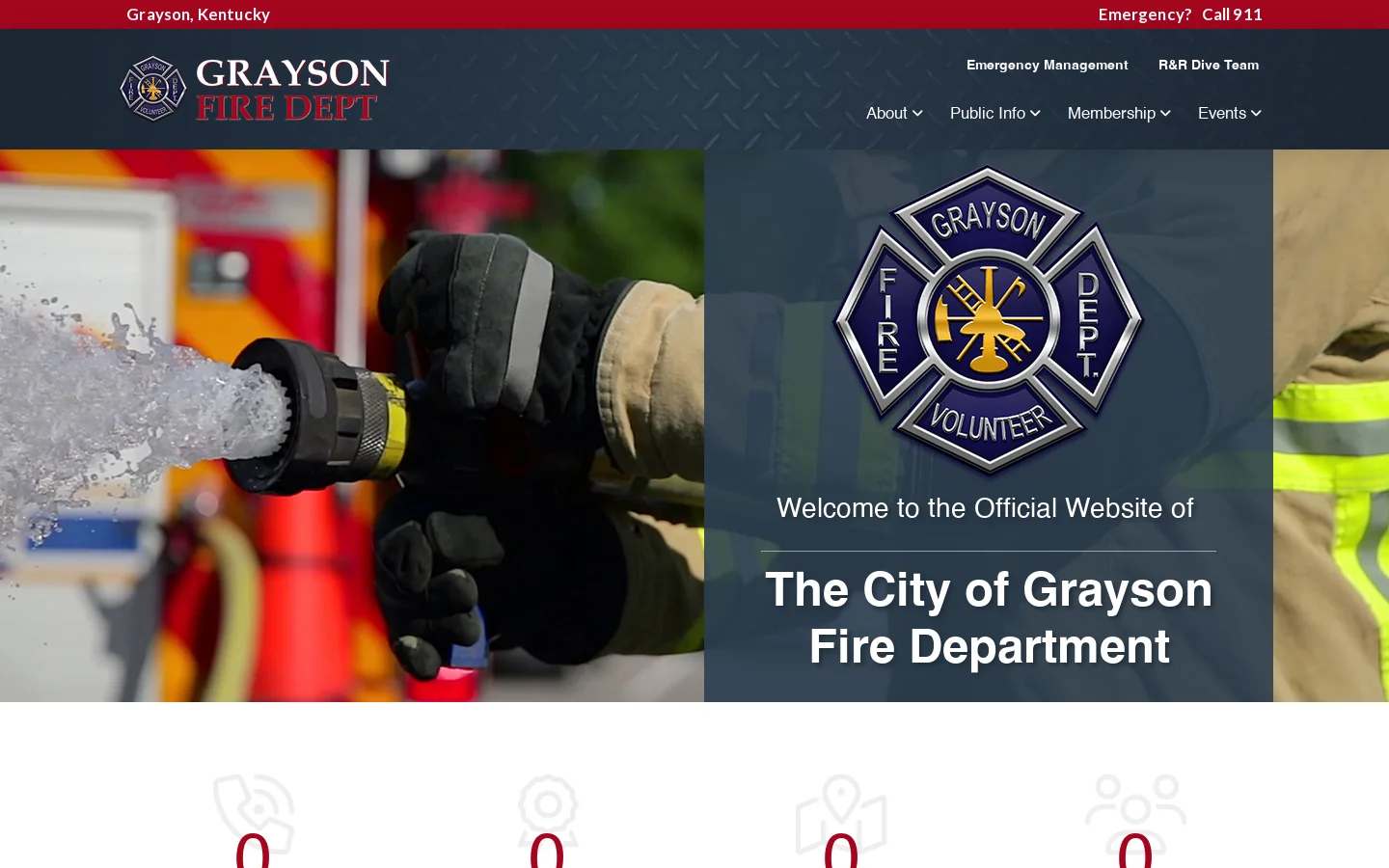 Grayson Fire Department Homepage screenshot