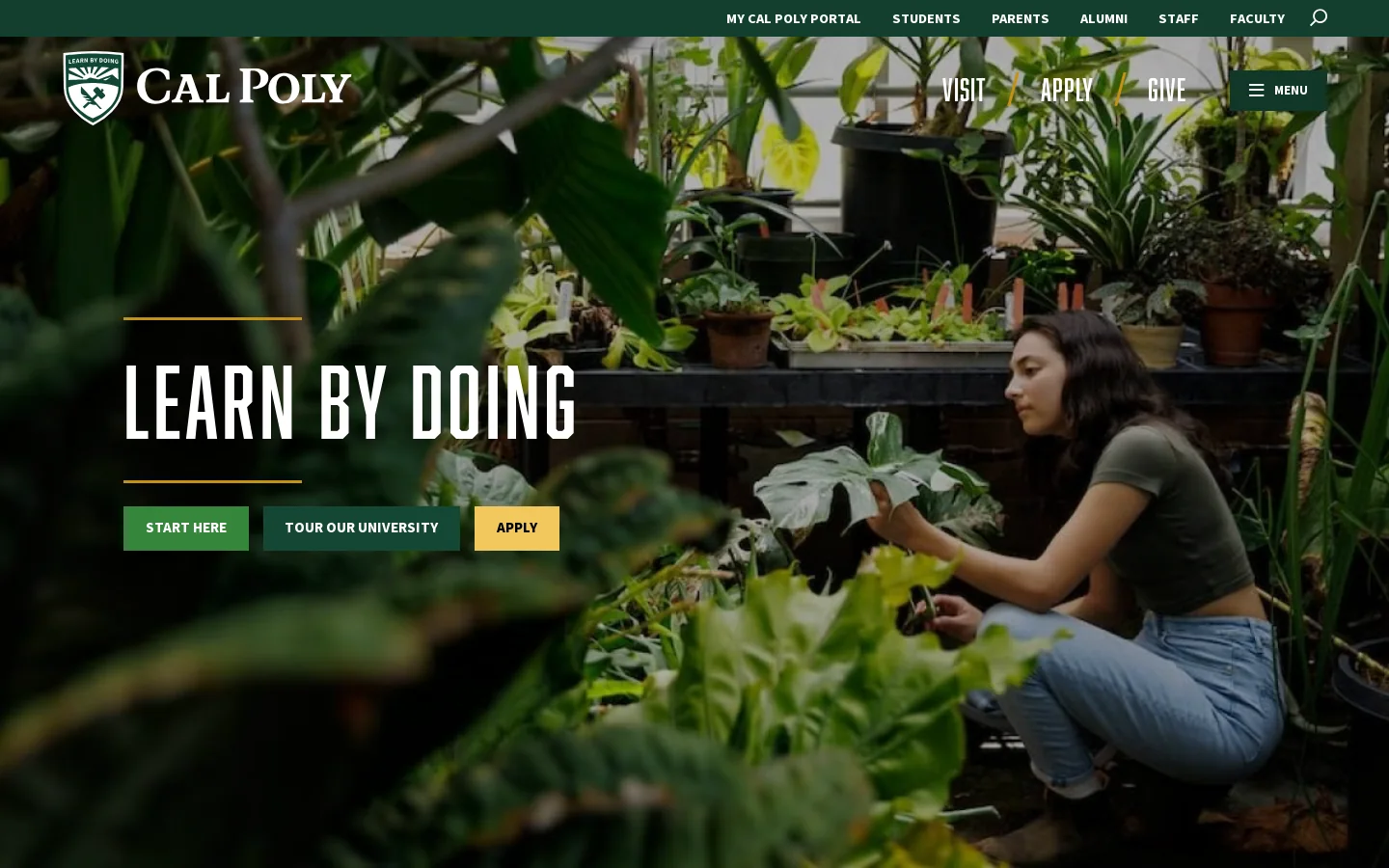 Cal Poly Homepage screenshot