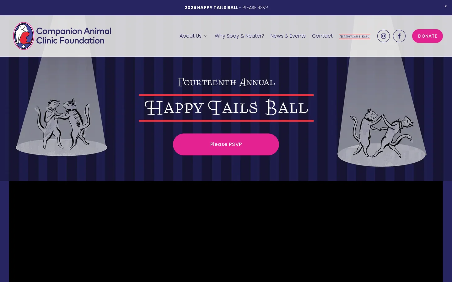 Companion Animal Clinic Foundation Homepage screenshot