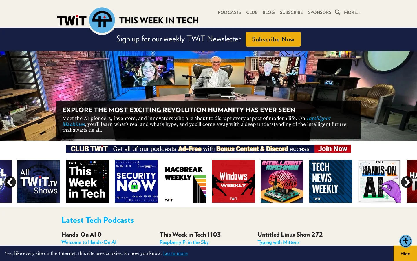 TWiT Homepage screenshot