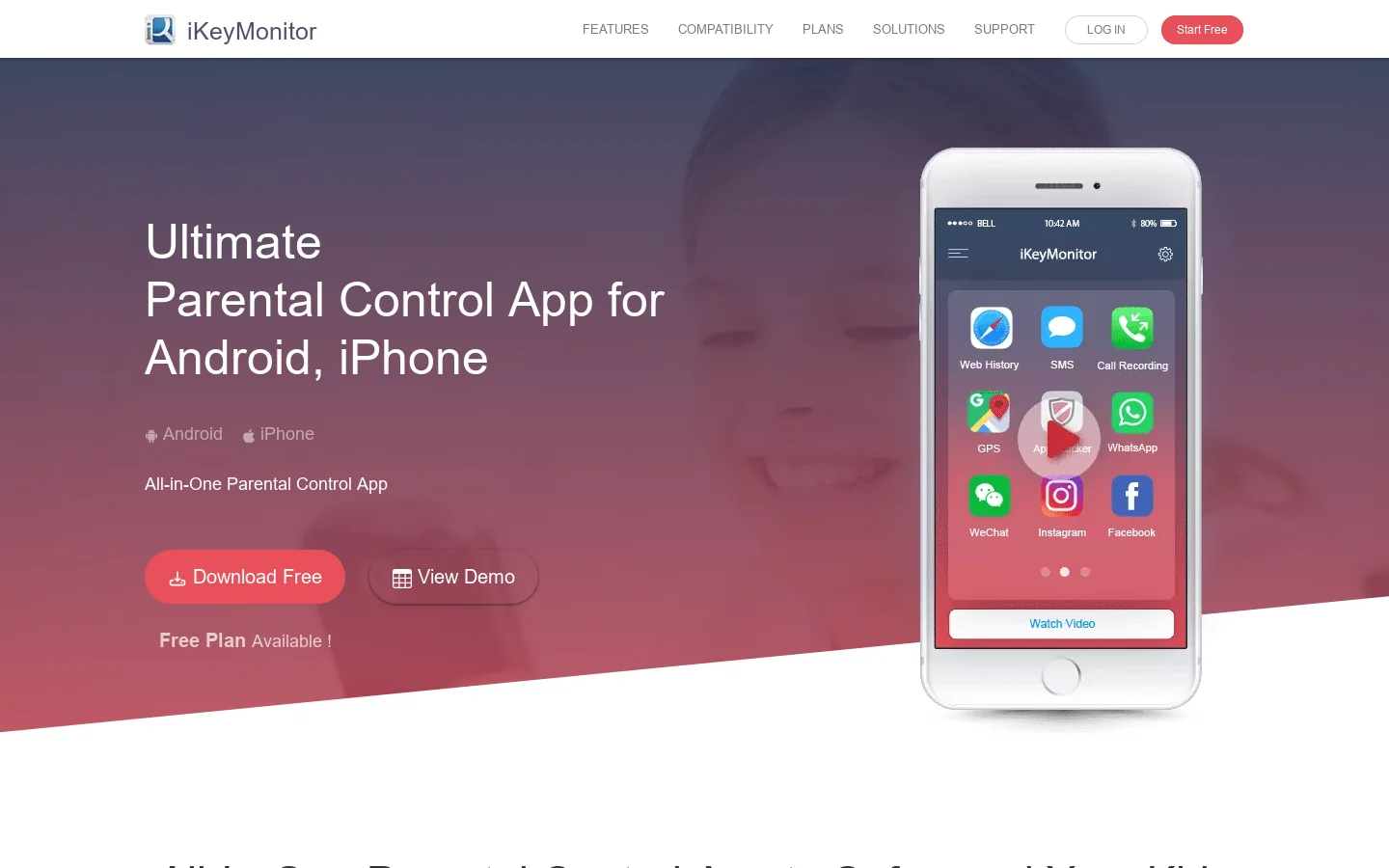 iKeyMonitor Homepage screenshot