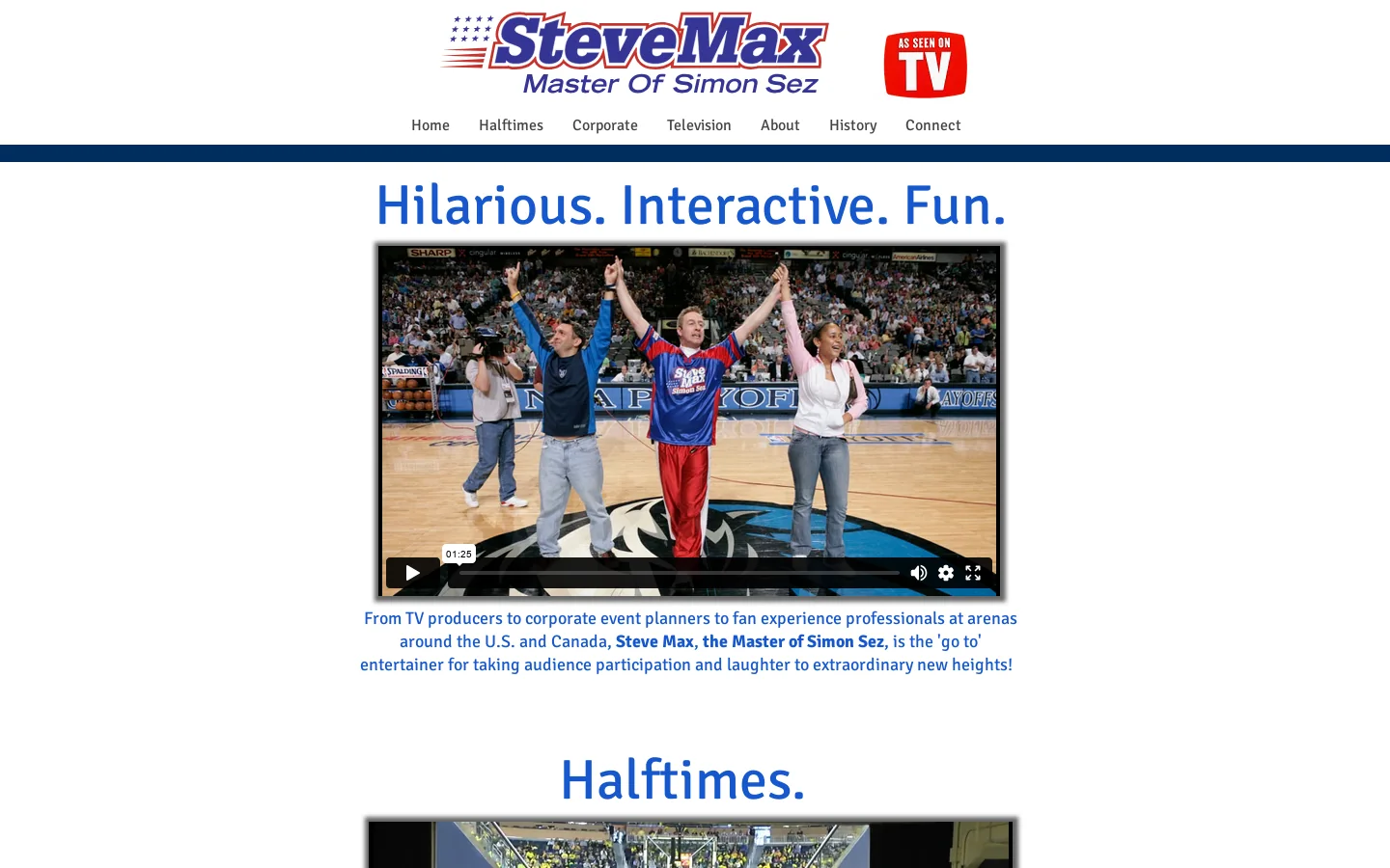 Steve Max Homepage screenshot