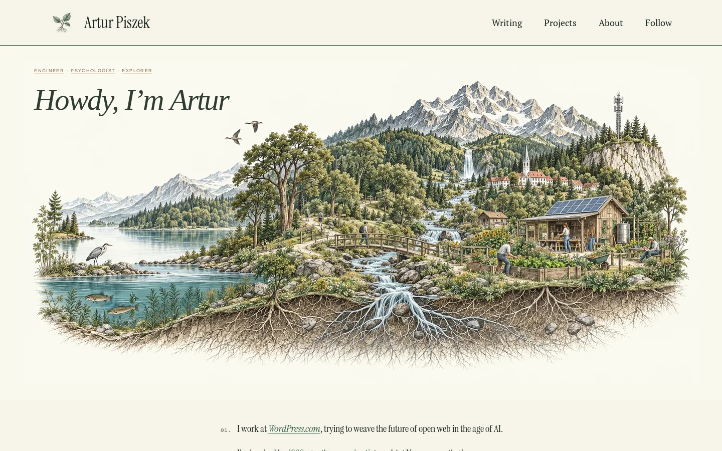 Artur Piszek - Artur Piszek Homepage screenshot