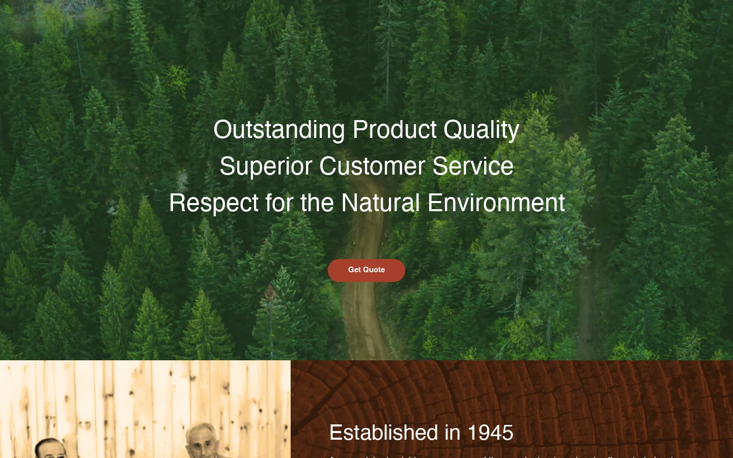 Falcon Lumber Homepage screenshot