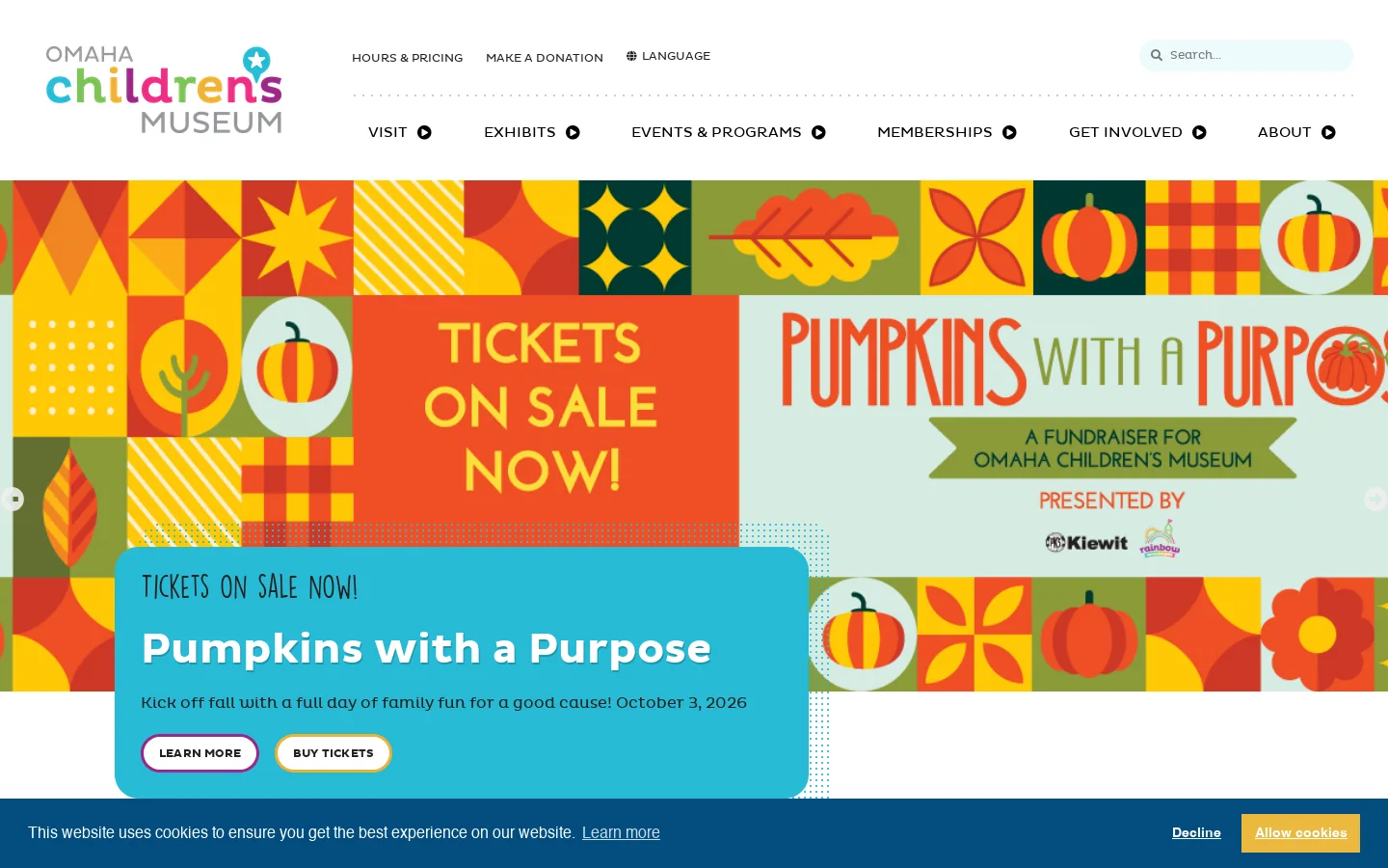 Home - Omaha Children's Museum Homepage screenshot