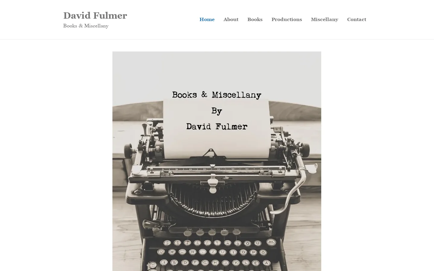 David Fulmer Homepage screenshot