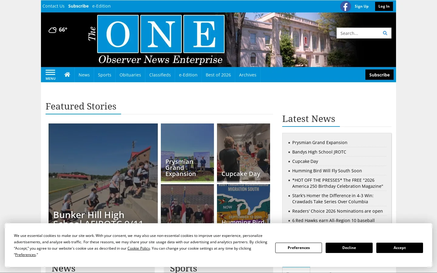 observernewsonline.com Homepage screenshot