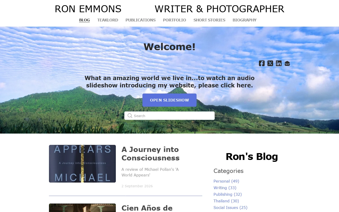 Ron's blog - Ron's blog Homepage screenshot