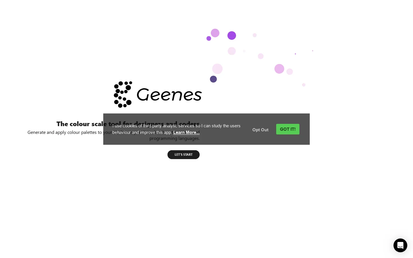 Geenes Homepage screenshot