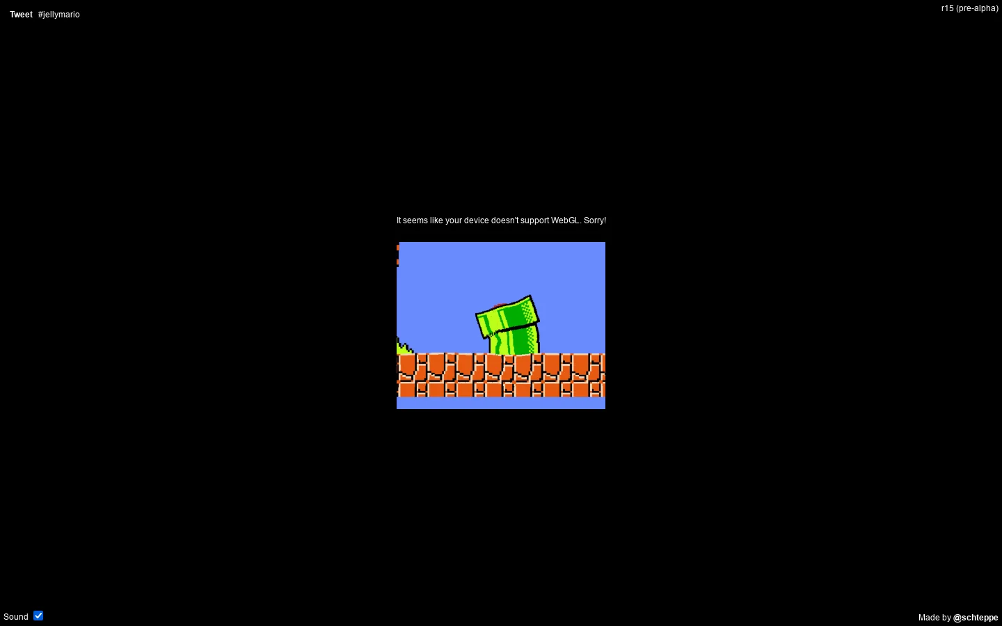 Jelly Mario Homepage screenshot