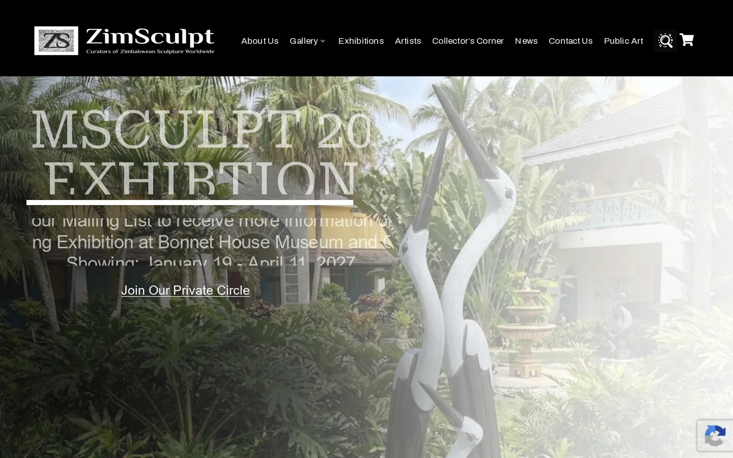 ZimSculpt Homepage screenshot
