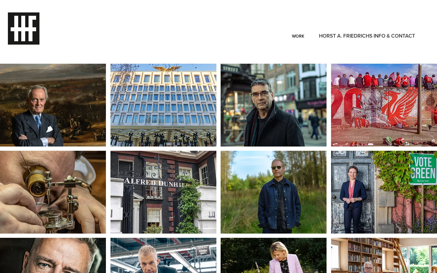 Horst Friedrichs Homepage screenshot