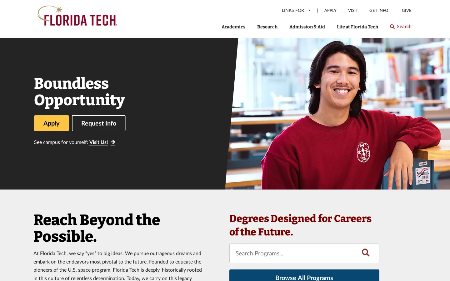 www.fit.edu | Florida Tech Homepage screenshot