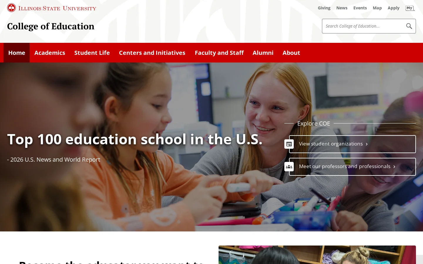 Chicago Teacher Education Pipeline | College of Education | Illinois State Homepage screenshot