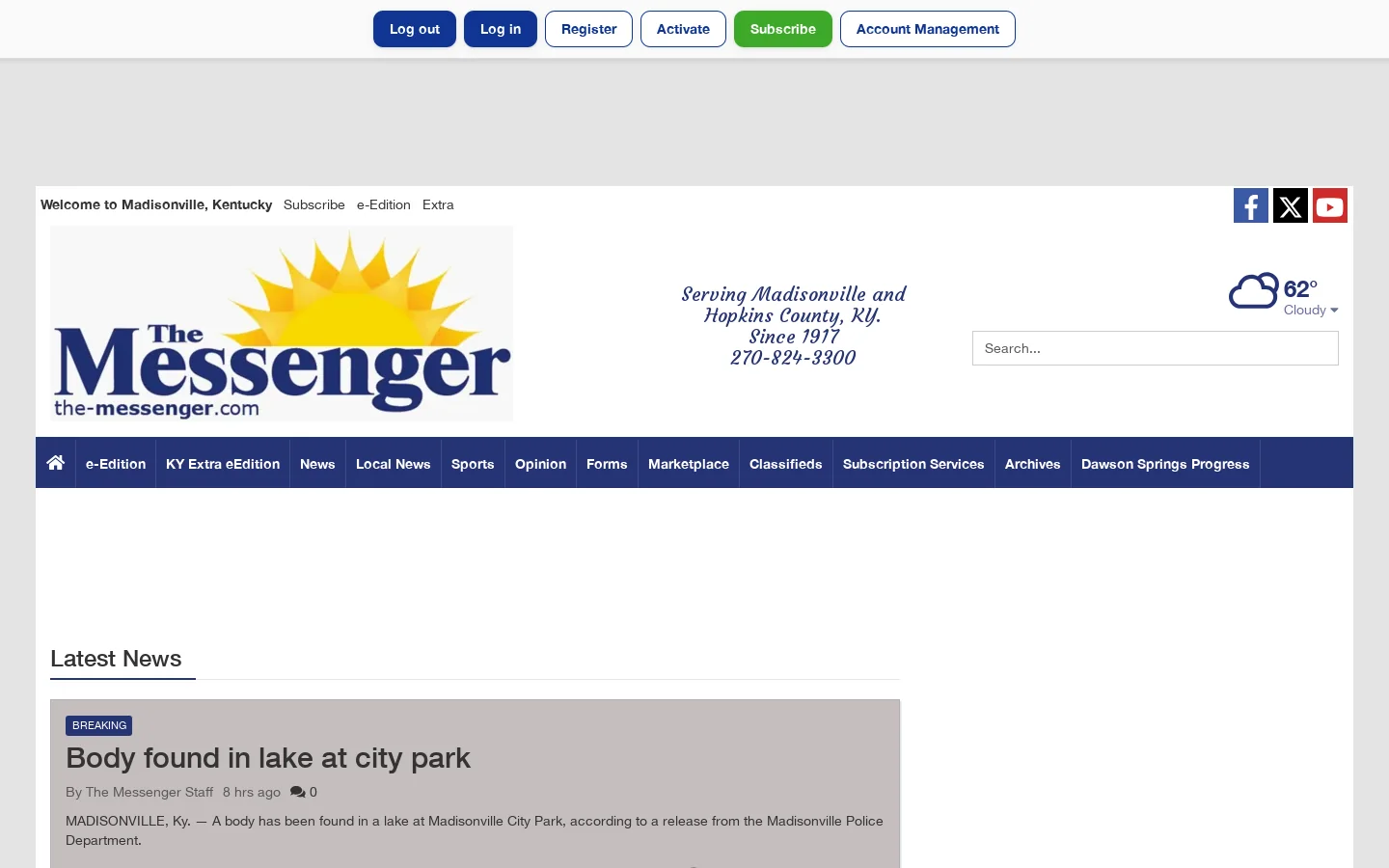 the-messenger.com Homepage screenshot
