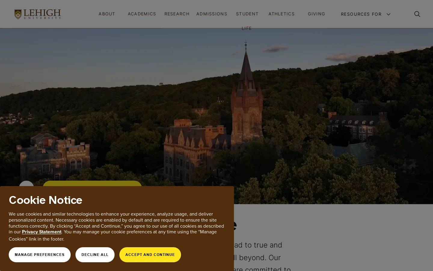Home | Lehigh University Homepage screenshot