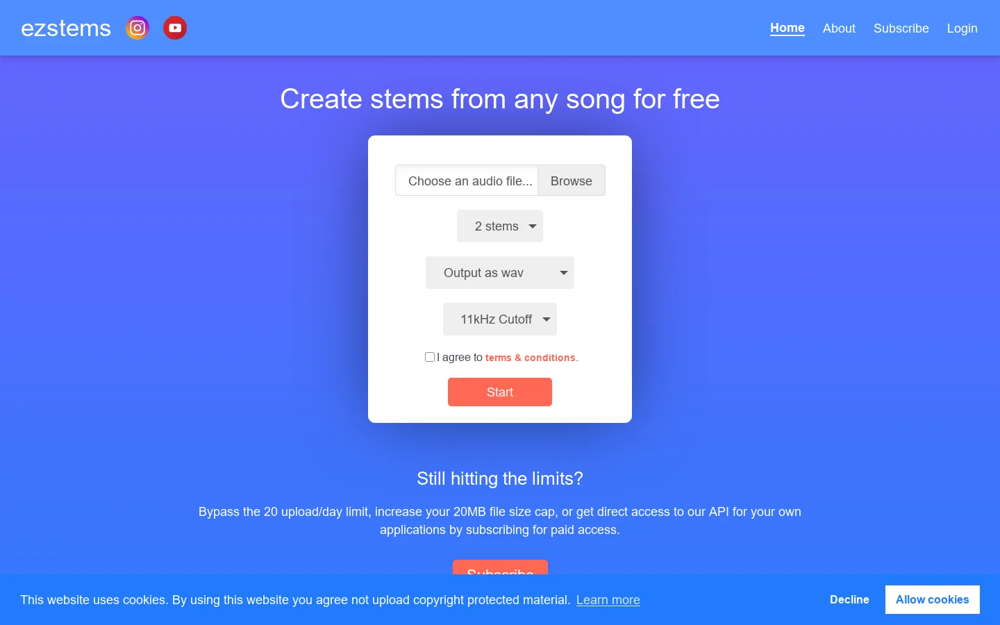 Ezstems Homepage screenshot