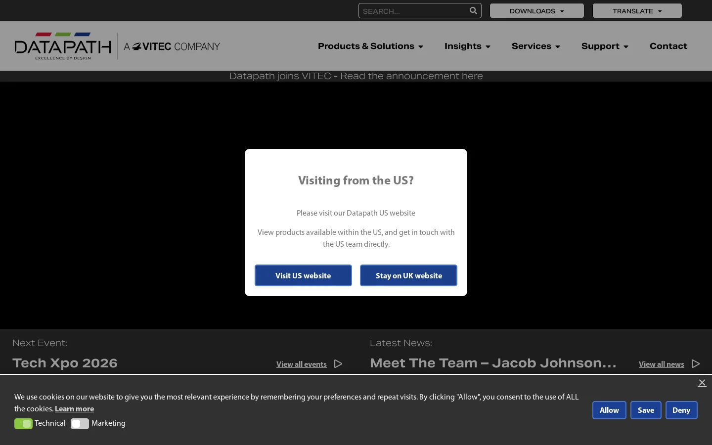 Datapath Ltd Homepage screenshot