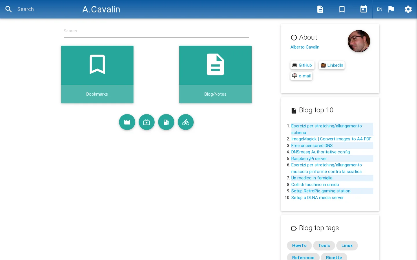 A.Cavalin Homepage screenshot