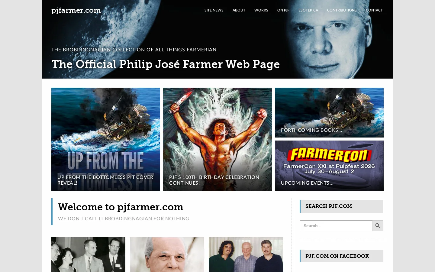 pjfarmer.com Homepage screenshot