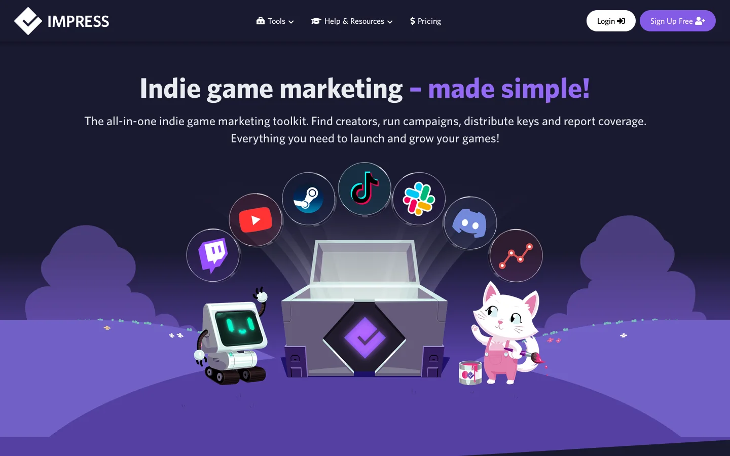IMPRESS Homepage screenshot