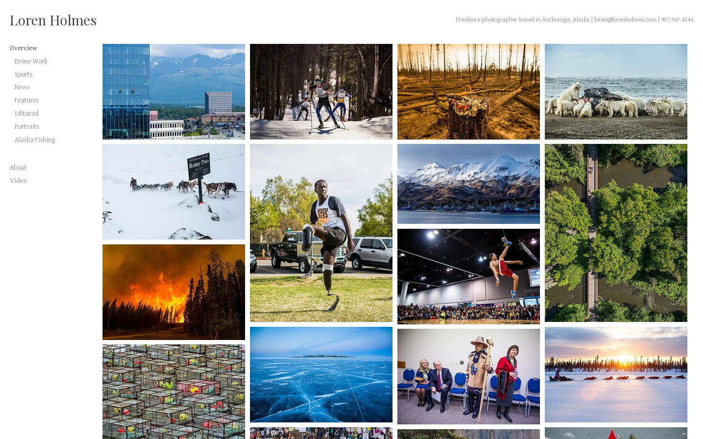 Loren Holmes Homepage screenshot