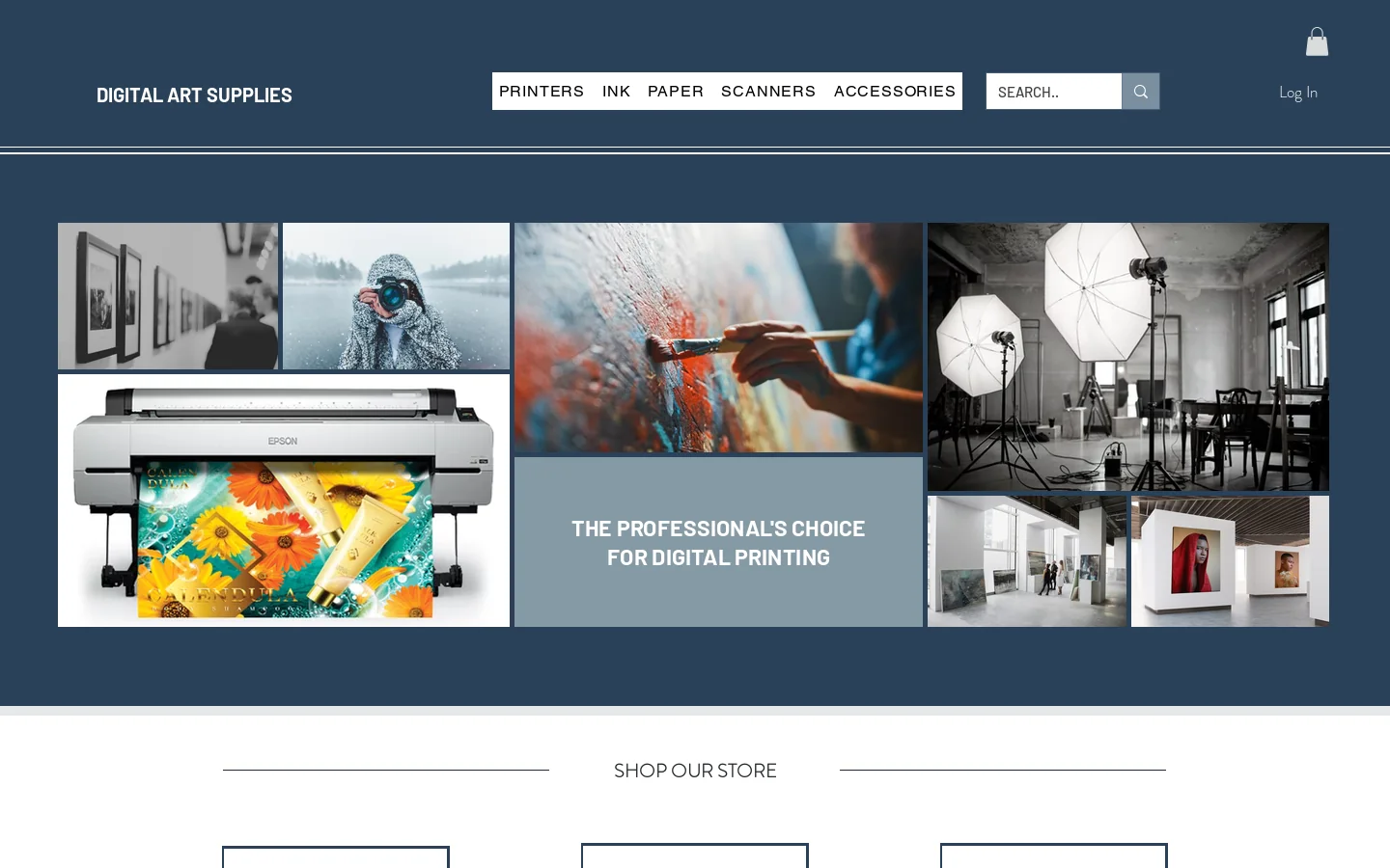 Digital Art Supplies Homepage screenshot