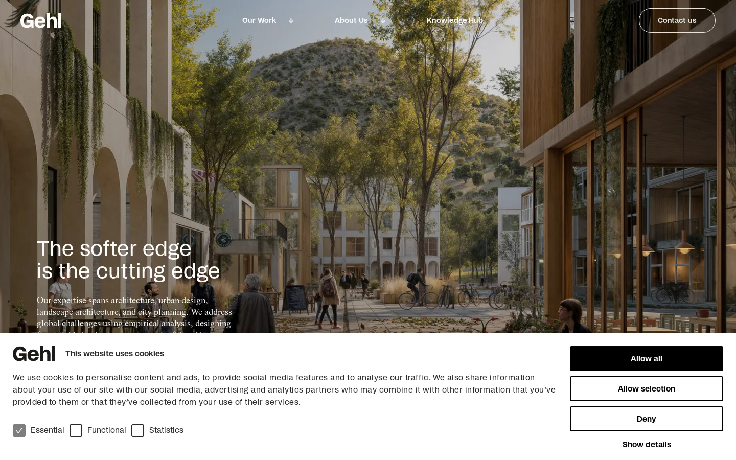 Gehl - A leading global urban strategy and design consultancy. Homepage screenshot