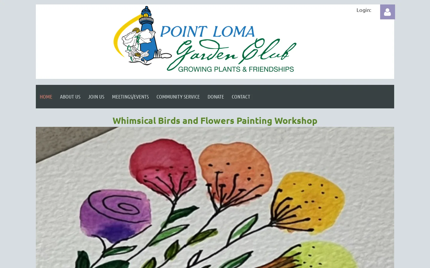 Point Loma Garden Club - Home Homepage screenshot