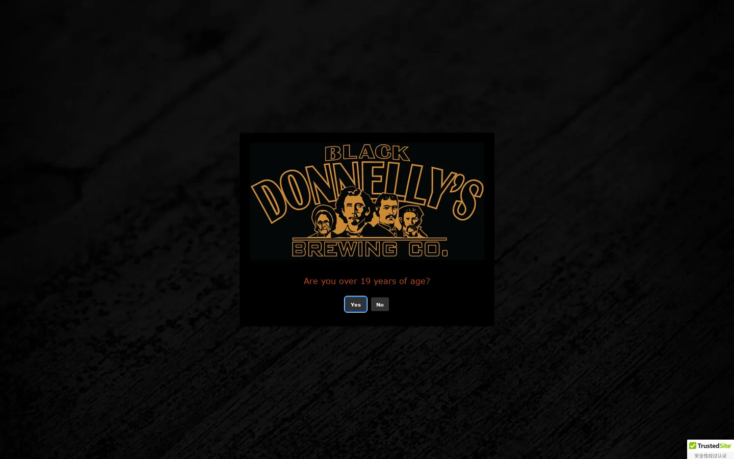 Black Donnellys Brewing Co Homepage screenshot