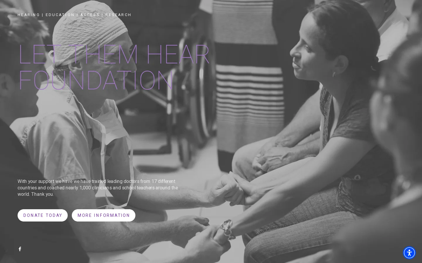 Let Them Hear Foundation Homepage screenshot