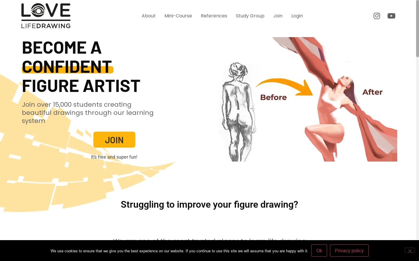 Love Life Drawing Homepage screenshot