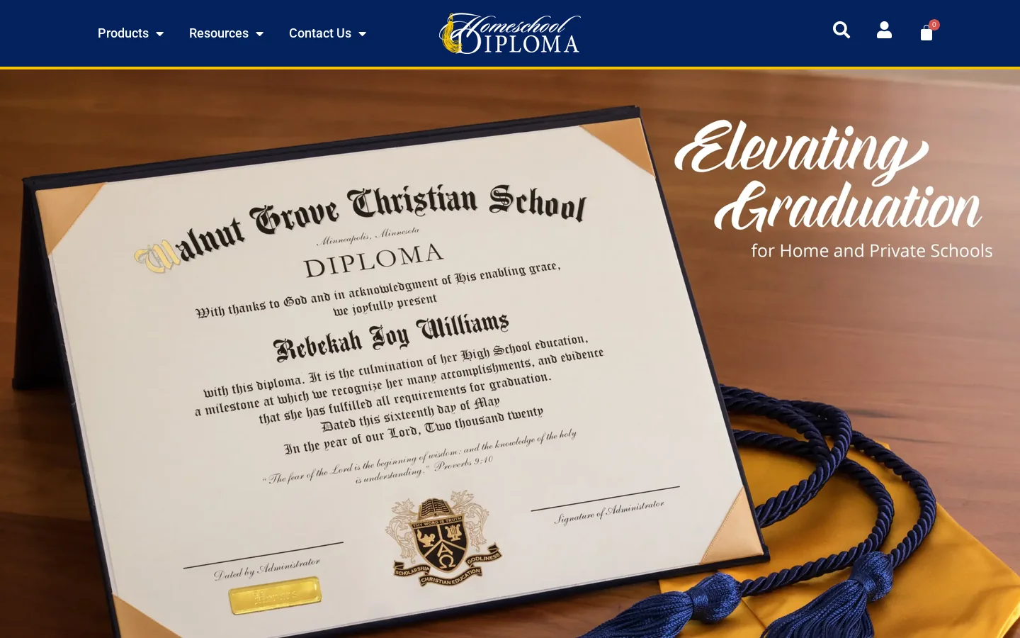 HomeschoolDiploma.com Homepage screenshot