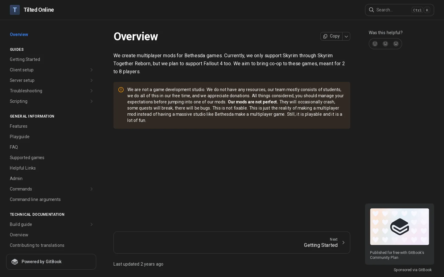 Overview | Tilted Online Homepage screenshot