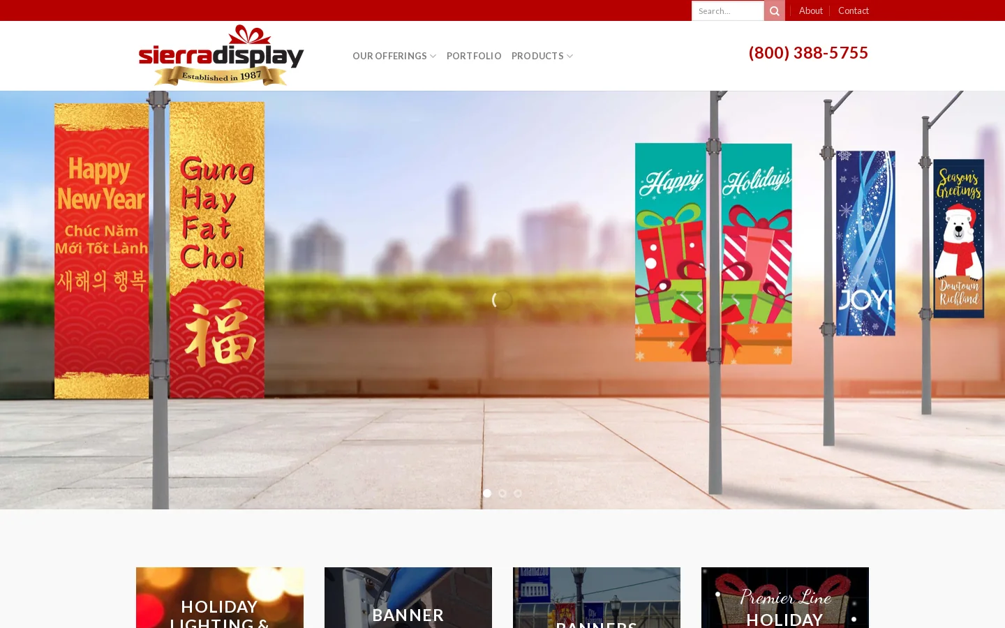 Sierra Display Homepage screenshot