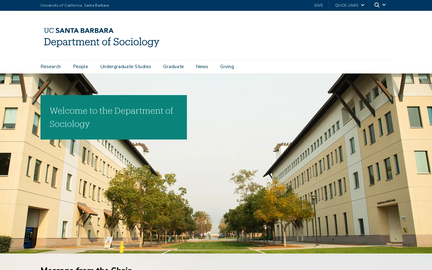 Home | Department of Sociology Homepage screenshot