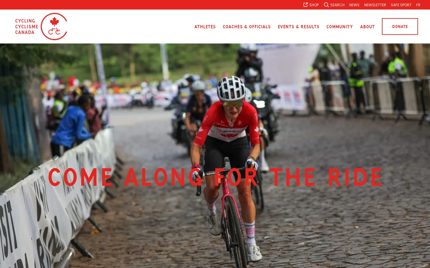 Cycling Canada™ Homepage screenshot