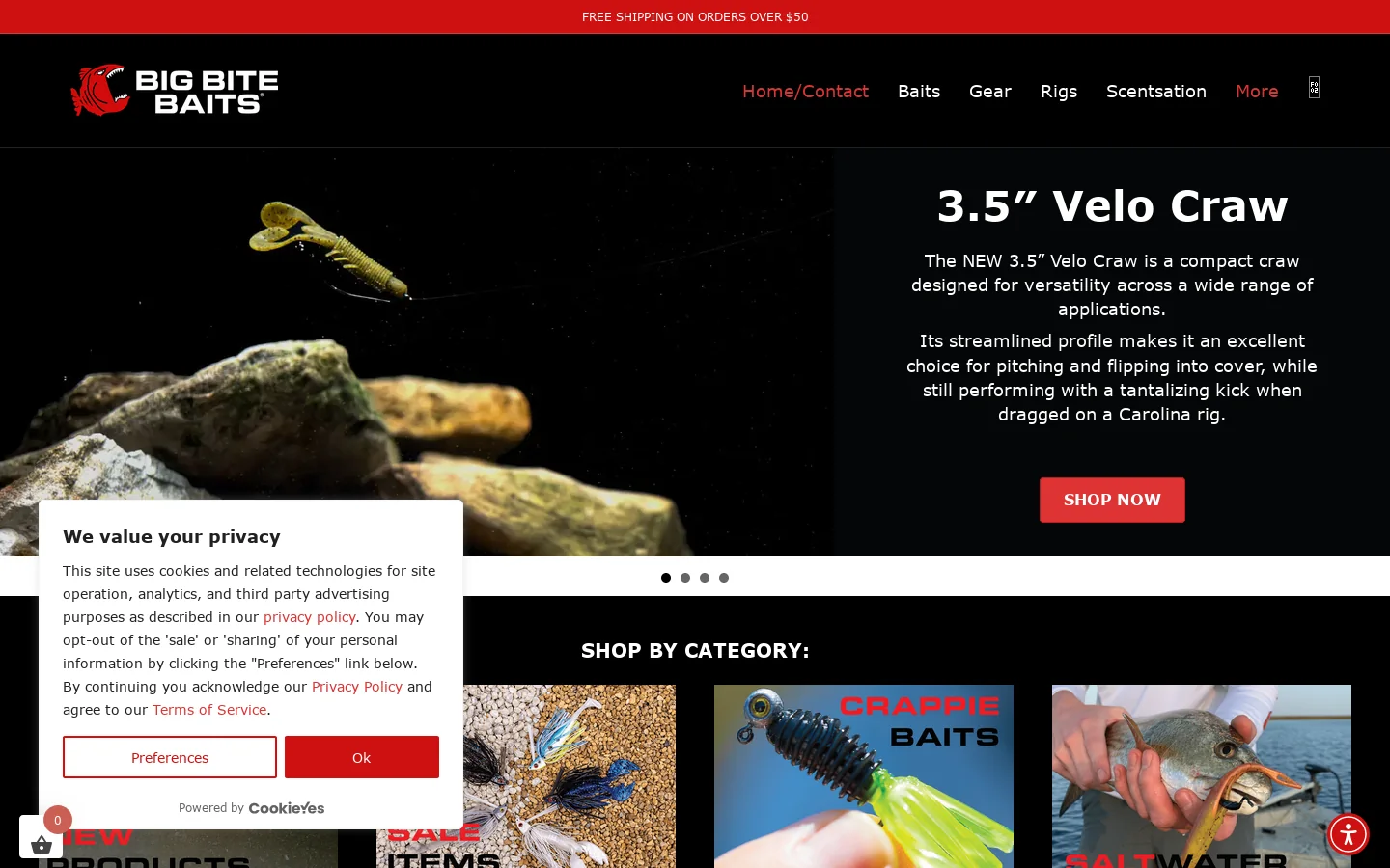Big Bite Baits Homepage screenshot