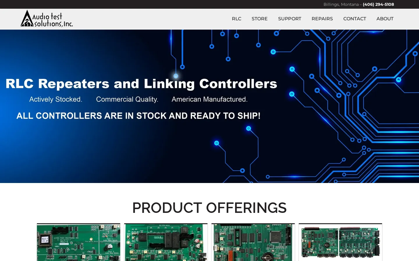 Audio Test Solutions, Inc. Homepage screenshot