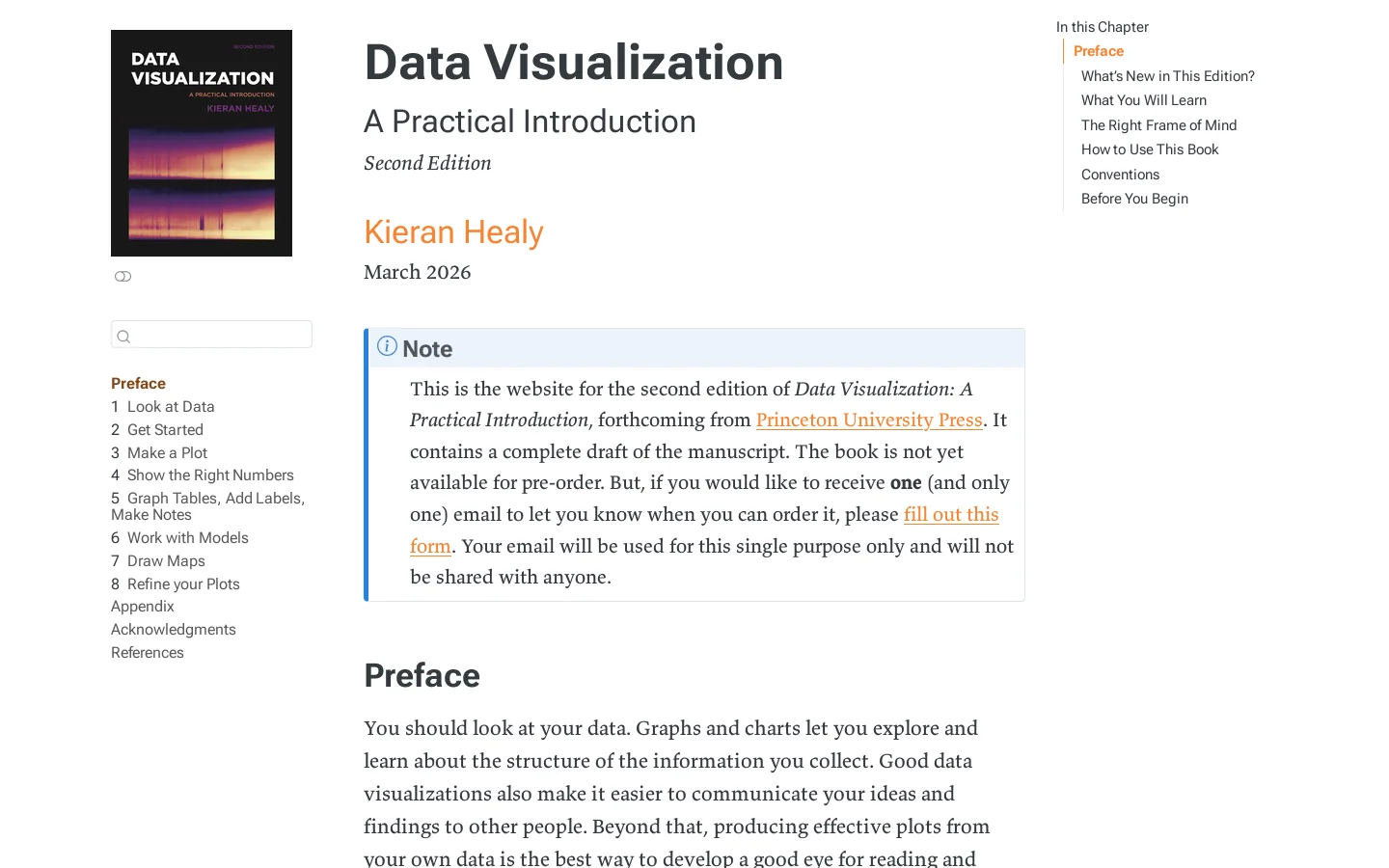 Data Visualization Homepage screenshot
