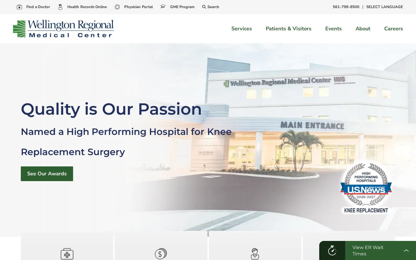 Welcome to Wellington Regional Medical Center | Wellington, FL Homepage screenshot