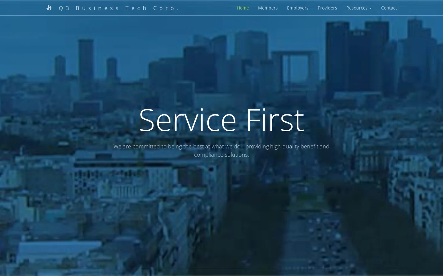 Q3 Business Technology Corp Homepage screenshot