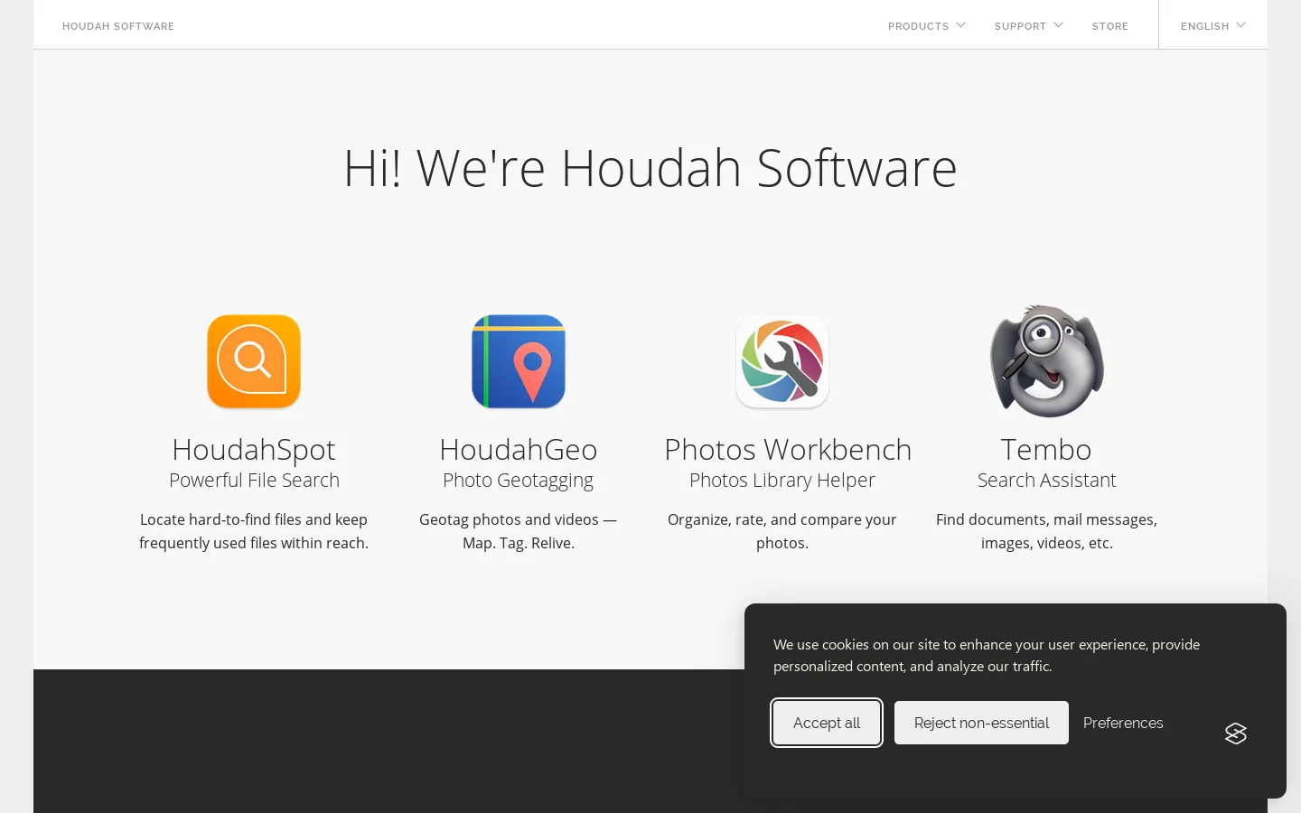 Houdah Software Homepage screenshot