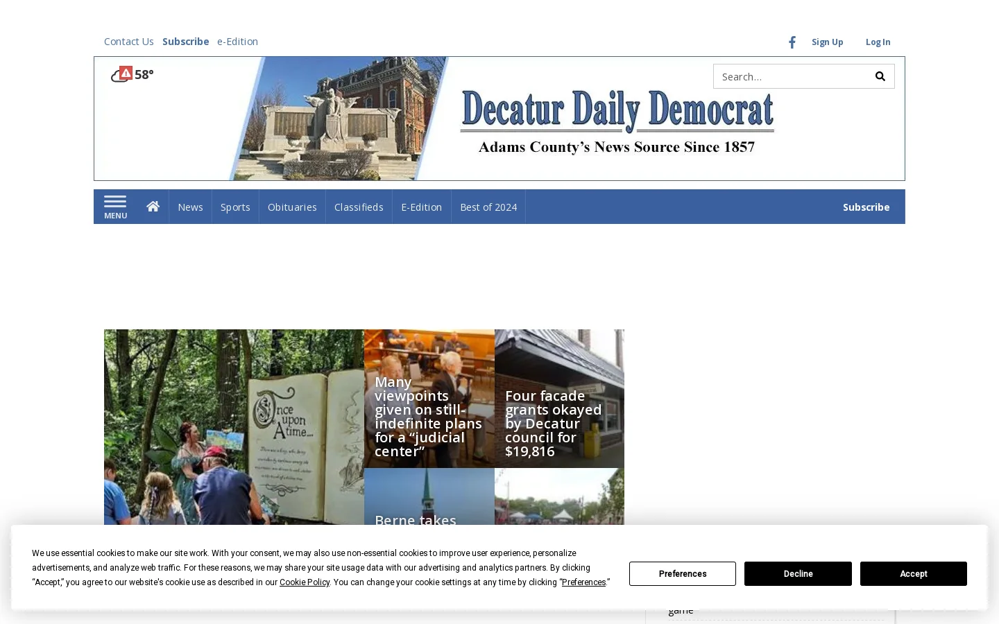 decaturdailydemocrat.com Homepage screenshot