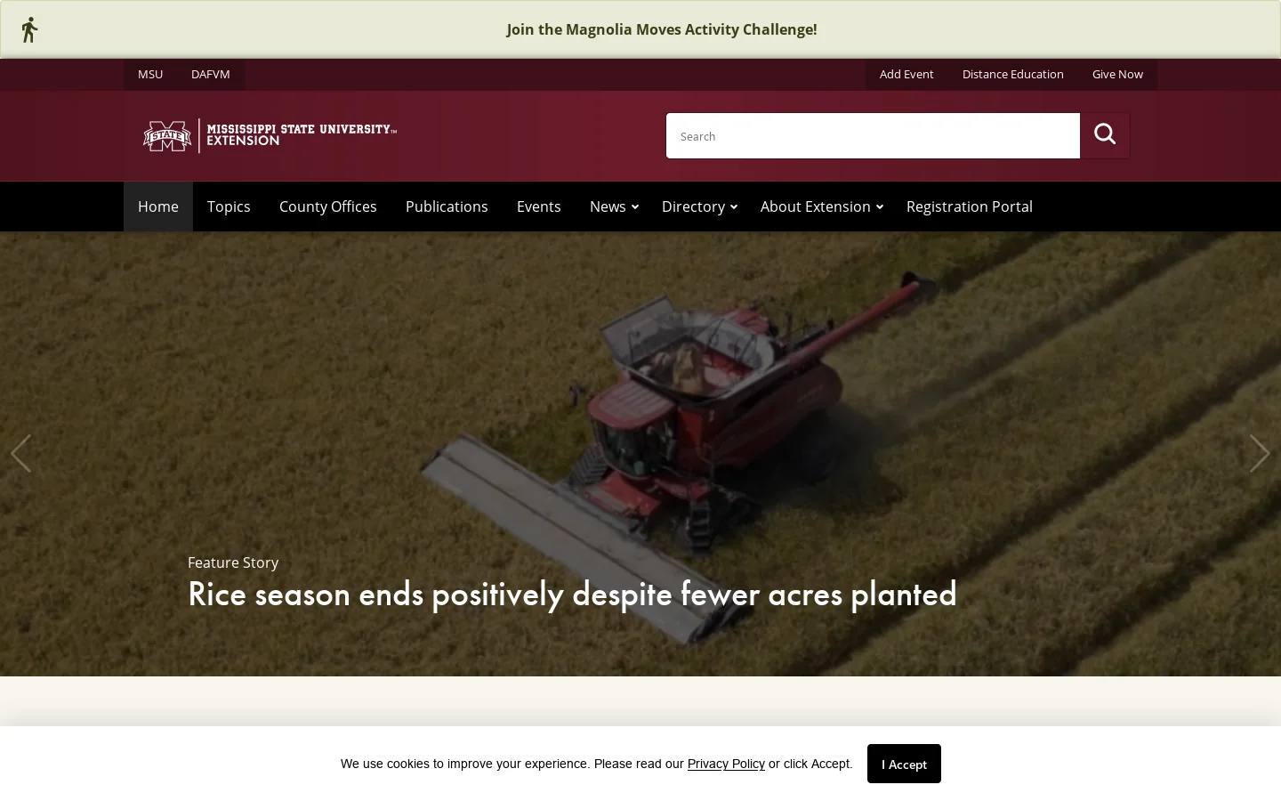 Home | Mississippi State University Extension Service Homepage screenshot