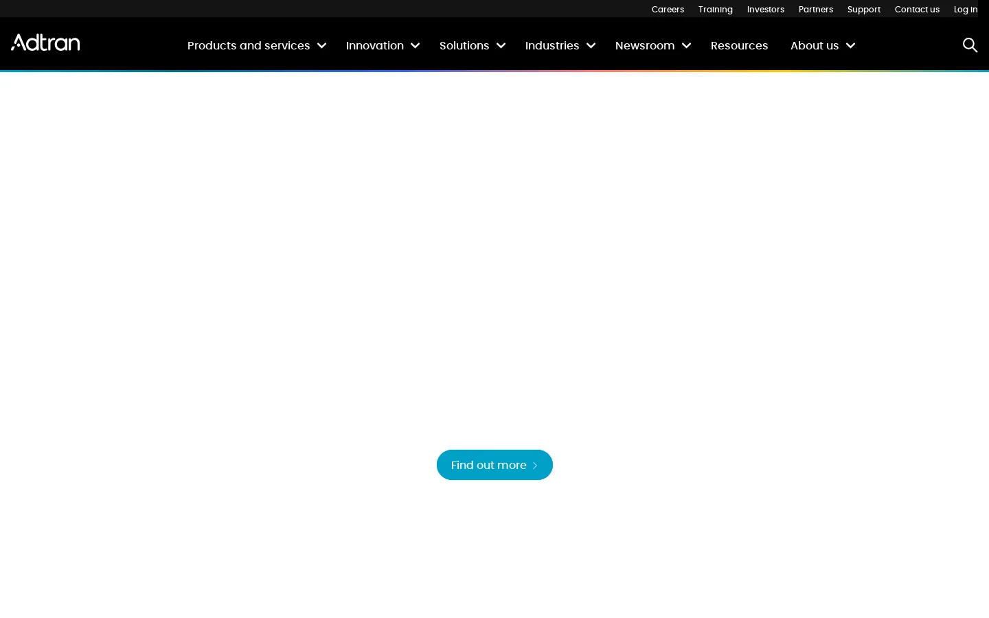 Adtran Homepage screenshot