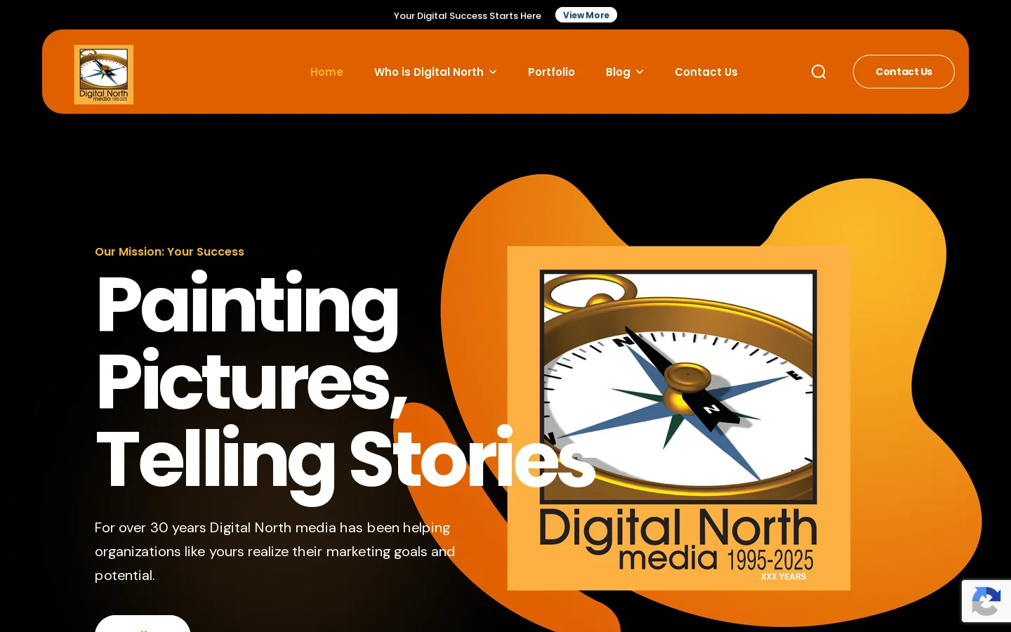 Digital North media Homepage screenshot