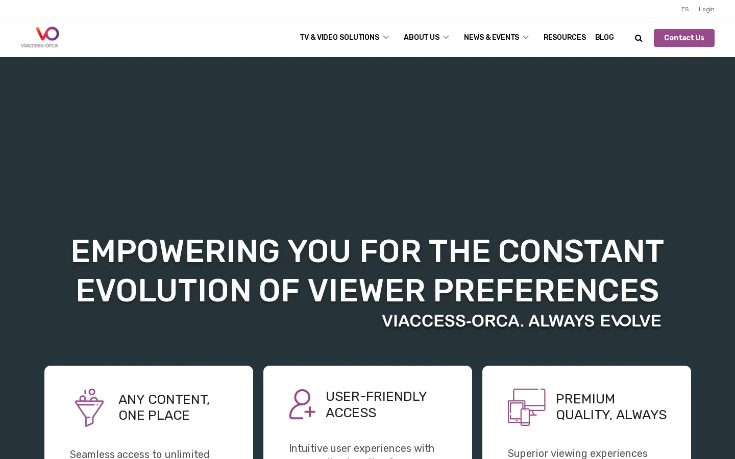 Viaccess-Orca Homepage screenshot
