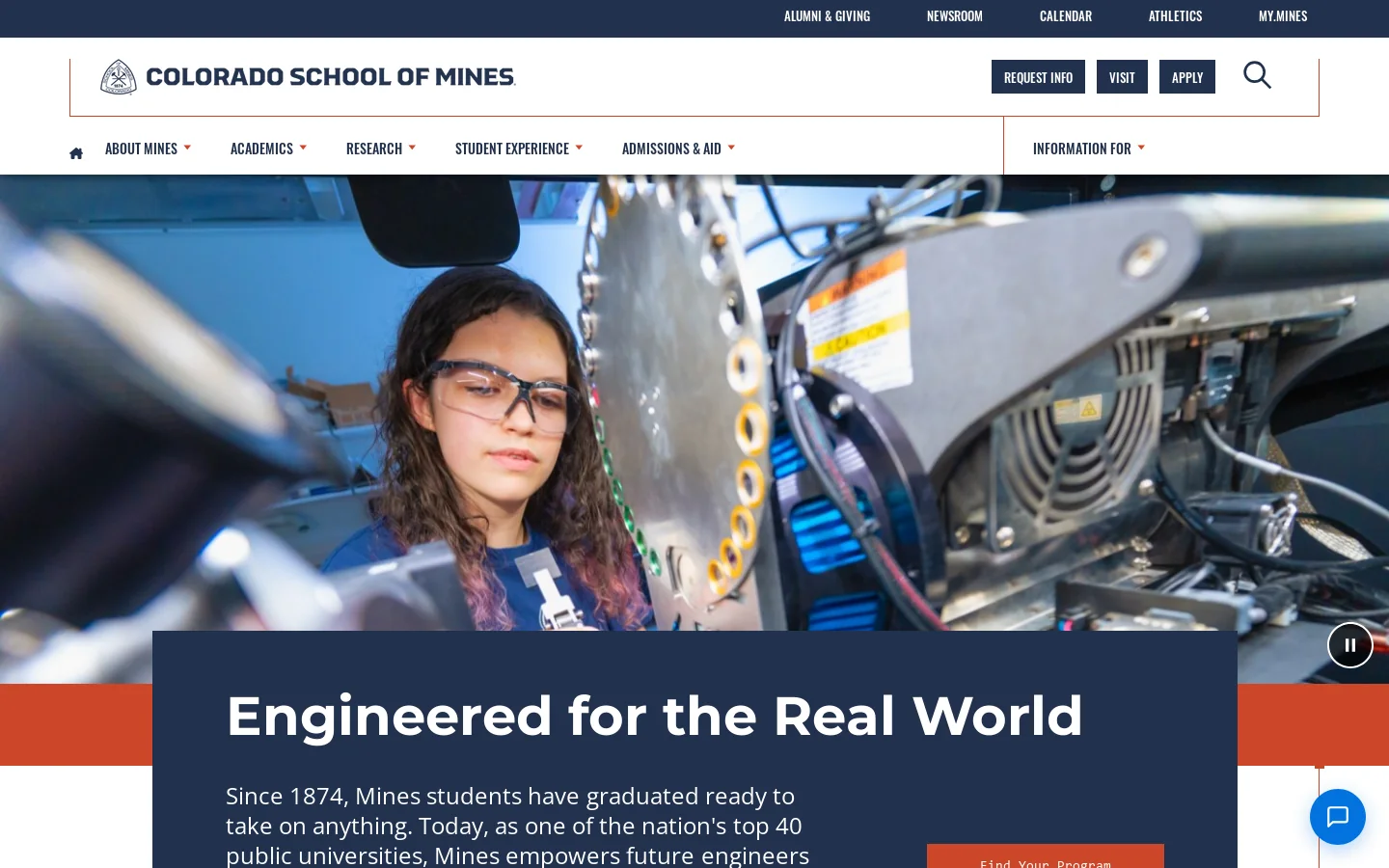 Mines Home Homepage screenshot